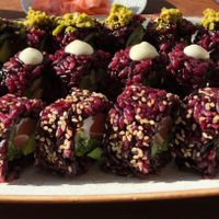 Sweet tree, shrimpless tempura crunch and the classic at Vegan Sushi Bar - Kinkerstraat in Amsterdam