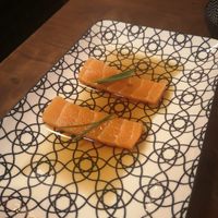 Salmon sashimi at Vegan Sushi Bar - Kinkerstraat in Amsterdam