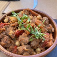 Chickpea with peppers   at Avocadisimo in Gran Canaria