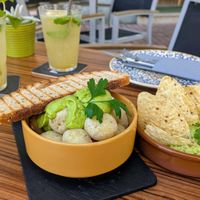 Wrinkle potatoes and guacamole at Avocadisimo in Gran Canaria