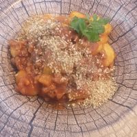 Gnocchi bolognese at Avocadisimo in Gran Canaria