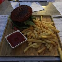 Vegan burger, tastes okay at Patrick Foley's in Ghent