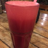 Apple, beet, celery & ginger juice, 60 baht at Juicy4U in Chiang Mai