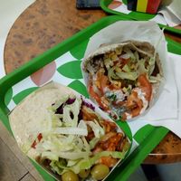 Pita Falafels crudités at Mr Falafel 2 in Brussels