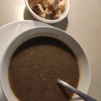 Mushroom soup at Ananda in Novi Sad