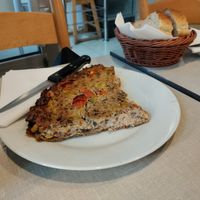 Tofu pizza quiche at Ananda in Novi Sad