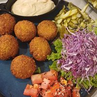 Falafel plate at Ananda in Novi Sad
