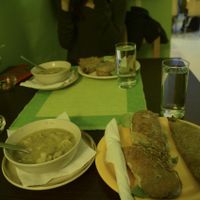 Soup with Sandwich and Samosa and Water (with FreeBird) at Ananda in Novi Sad
