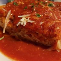 Lasanha bolonhesa at samsara restaurant in Buzios