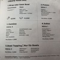 Menu  at La Sante in Stuttgart