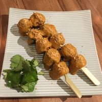 Satay skewers at Cǎi Sī NánYáng CháShi Guǎn 采思南洋茶食館 in Taipei