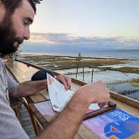 The view (and my boyfriend) at The Chill in Penida Island