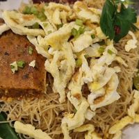 Tom yum bee hoon with otak at Vegeren 绿巨人 in Johor Bahru