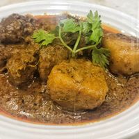 Rendang that comes with nasi lemak, nice too at Vegeren 绿巨人 in Johor Bahru