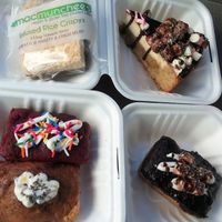 All vegan gf desserts on 8/20/20. 4 unwrapped ones are made by GreenBites. at NectarLab in Naples