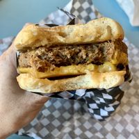 Juicy breakfast sandwich at Maynard in Montreal