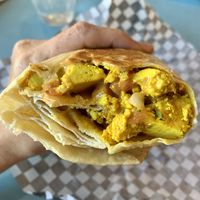 Flavourful breakfast burrito  at Maynard in Montreal
