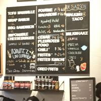 Menu board at Maynard in Montreal