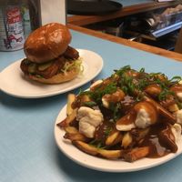Tofu Nashville and poutine at Maynard in Montreal