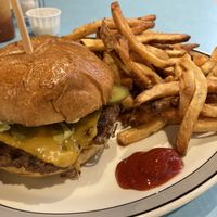 Burger with fries   at Maynard in Montreal