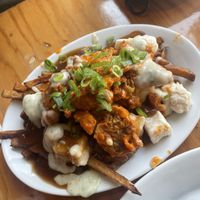 Small Buffalo poutine yummy  at Maynard in Montreal