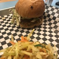 Vegan burger at Maynard in Montreal