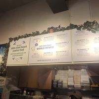 The menu at Plant Junkie W52 in New York City