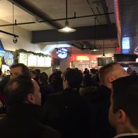Lunchtime crowd: the food court can be packed. at Plant Junkie W52 in New York City