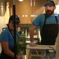 Happy Cow stickers proudly on display at Plant Junkie W52 in New York City