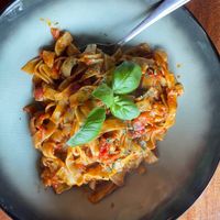 Tomato pasta at Pesami in Kleve