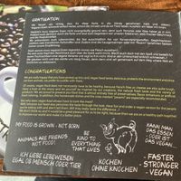 Vegan menu intro  at Pesami in Kleve