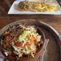 Kapsalon und Veganes Schnitzel Pesami   at Pesami in Kleve
