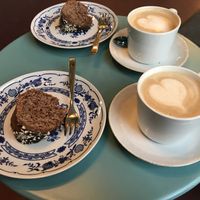 Vegan chocolate almond cake at anything but coffee in Mainz