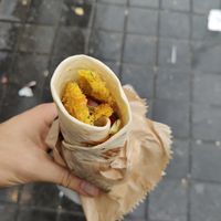 Very simple but fresh falafel roll at Beykoz in Brussels