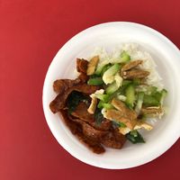 Their plates are disposable :( at Travelers Palm Vegetarian in Central Singapore