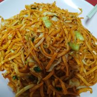 Mee goreng. Upsize from $3 to $4 at Travelers Palm Vegetarian in Central Singapore