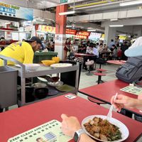 You can see the Pu Xiang restaurant st the back, with the white heading  at Pu Xiang Vegetarian 普香素食 in Central Singapore