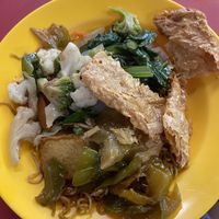 noodles, tofu, veggies   at Pu Xiang Vegetarian 普香素食 in Central Singapore