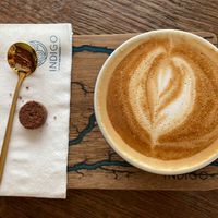 Latte, plant based milks available  at Indigo - Hin Kong in Koh Phangan