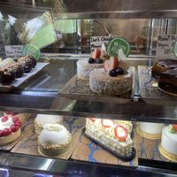 Many vegan cakes  at Indigo - Hin Kong in Koh Phangan