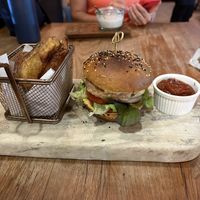 Vegan burger   at Indigo - Hin Kong in Koh Phangan
