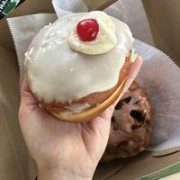 Piña colada donut and apple fritters  at Yellow Rose Vegan Bakery in Maplewood