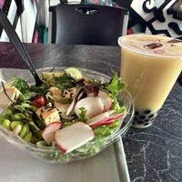 Tofu Bowl and vegan boba  at Tea Cloud & Poke in Denver