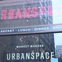Outside of food court in which Taim is found. at Taim - Lexington Ave in New York City