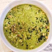 Vegan Thunder Tea rice plus soup at Hakka Lei Cha - Hoa Kee White Coffee in Ulu Tiram