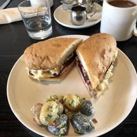 Beet Ruben sandwich  that was great at The Plot in Oceanside