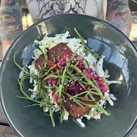 Lentil spam and kimchi bowl (delicious!!!)  at The Plot in Oceanside