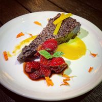 Chocolate torte  at The Plot in Oceanside