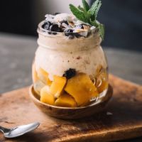 Blueberry & Mango Bircher Muesli at Roti Canai in Canggu
