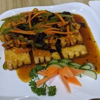 Fried Silken Tofu in Sweet & Sour sauce at Yuan Yuan Vegetarian Delight in Underwood